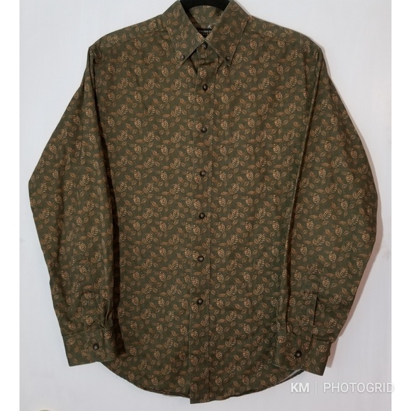 New Cambridge Classics Leaft Print Shirt Size S - Picture 1 of 3